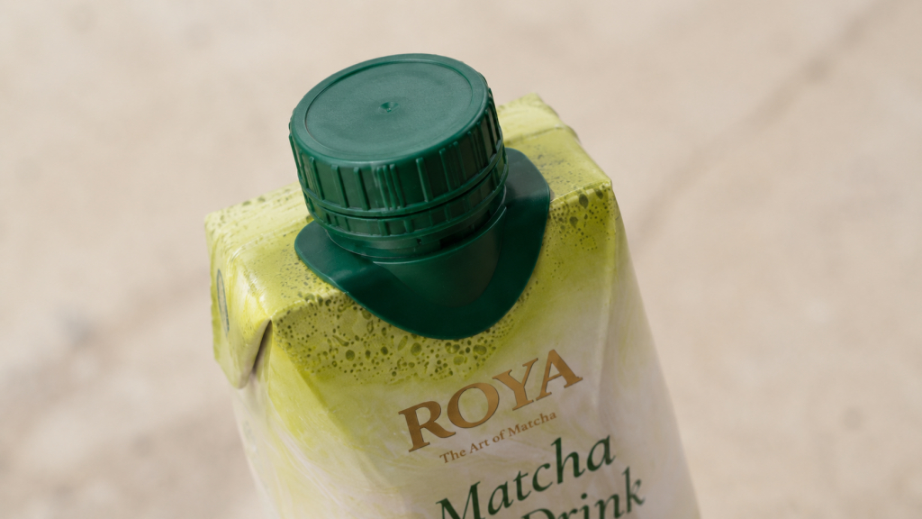 Close-up of the resealable green screw cap